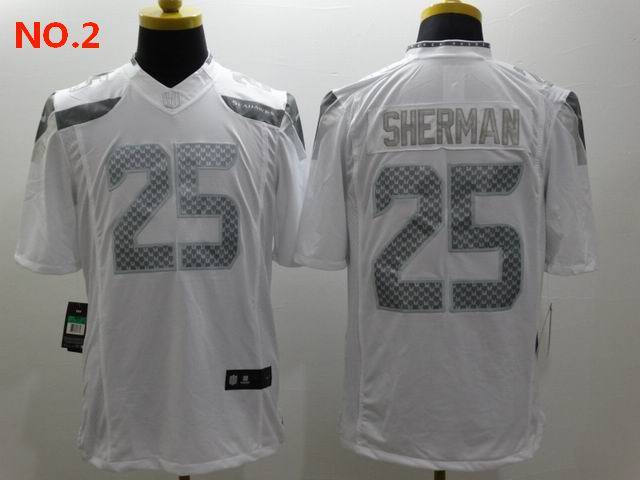 Men's Seattle Seahawks #25 Richard Sherman Jersey NO.2;